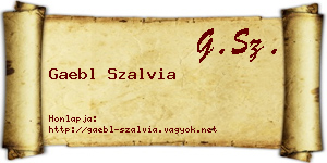 Gaebl Szalvia névjegykártya
